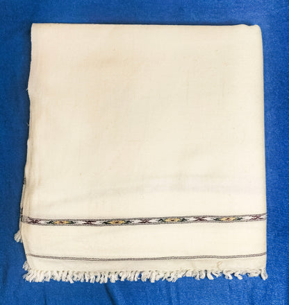 Premium Quality Handmade Off-White Woolen Shawl